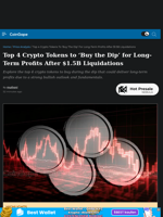 Top 4 Crypto Tokens to 'Buy the Dip' for Long-Term Profits After $1.5B Liquidations