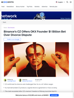 Binance Founder CZ’s Divorce Sparks $1 Billion Bet