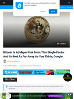Bitcoin Is At Major Risk From This Single Factor And It’s Not As Far Away As You Think; Google | Bitcoinist.com