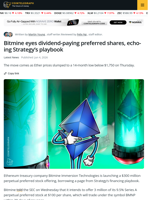 Bitmine Launches $300M Preferred Stock Offering for Ethereum