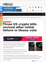 Three US crypto bills revived after initial failure in House vote - The Crypto News Wire