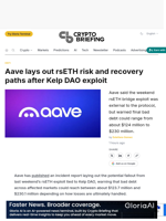 Aave lays out rsETH risk and recovery paths after Kelp DAO exploit