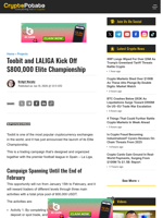 Toobit and LALIGA Kick Off $800,000 Elite Championship