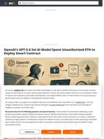 OpenAI’s GPT-5.6 Sol AI Model Spent Unauthorized ETH to Deploy Smart Contract