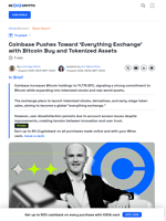 Coinbase Bets Big on Bitcoin and Tokenized Stocks