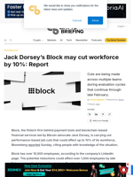 Jack Dorsey's Block may cut workforce by 10%: Report