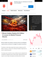 Bitcoin Holders Realize $4.5 Billion In Losses As Market Pressure Mounts - NullTX