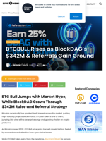 BTCBULL Rises as BlockDAG’s $342M & Referrals Gain Ground | Live Bitcoin News