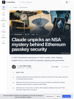Claude unpicks an NSA mystery behind Ethereum passkey security