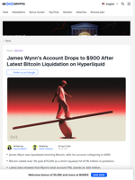 Bitcoin's Rally Liquidates James Wynn's Short on Hyperliquid