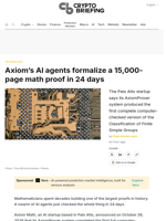 Axiom's AI agents formalize a 15,000-page math proof in 24 days