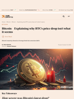 Bitcoin - Explaining why BTC’s price drop isn’t what it seems - AMBCrypto