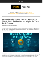 Missed Early XRP or DOGE? Remittix’s 200% Black Friday Bonus Might Be Your Last Chance