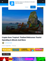 Crypto Goes Tropical: Thailand Welcomes Tourist Spending In Bitcoin And More