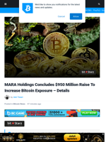 MARA Holdings Concludes $950 Million Raise To Increase Bitcoin Exposure - Details | Bitcoinist.com
