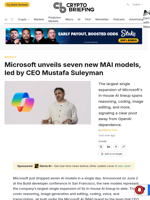 Microsoft unveils seven new MAI models, led by CEO Mustafa Suleyman