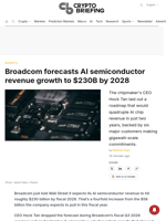 Broadcom forecasts AI semiconductor revenue growth to $230B by 2028