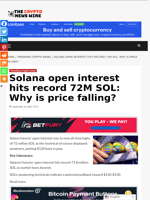 Solana open interest hits record 72M SOL: Why is price falling? - The Crypto News Wire