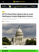 CFTC Chair Role Likely to Go to Josh Sterling as Crypto Regulation