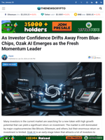 As Investor Confidence Drifts Away From Blue-Chips, Ozak AI Emerges as the Fresh Momentum Leader
