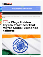 India Flags Hidden Crypto Practices That Mirror Global Exchange Failures - The Crypto News Wire