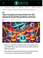 ENA, KCS, WLD, FLOKI: Top 4 Cryptocurrency Picks for the Weekend Amid Rising Whale Activity