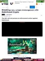 Breaking: SEC Drops Investigation Into Robinhood Crypto