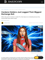 Cardano Holders Just Logged Their Biggest Exchange Exit - DailyCoin