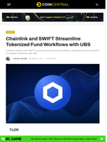 Chainlink and SWIFT Streamline Tokenized Fund Workflows with UBS - CoinCentral