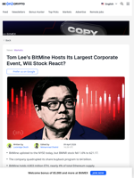 Will BitMine's Largest Corporate Event Impact BMNR Stock Price?