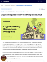 Crypto Regulations in the Philippines 2025