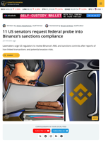 11 US Senators Urge Probe Into Binance's AML Controls