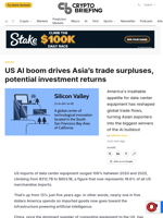 US AI boom drives Asia's trade surpluses, potential investment returns