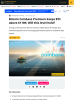 BTC Steadies at $110K Amid Strong US Demand