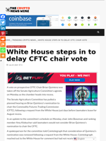 White House steps in to delay CFTC chair vote - The Crypto News Wire