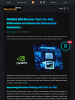 NVIDIA NIM Boosts Text-to-SQL Inference on Vanna for Enhanced Analytics - Blockchain.News