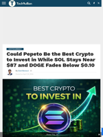 Could Pepeto Be the Best Crypto to Invest in While SOL Stays Near $87 and DOGE Fades Below $0.10 - TechBullion
