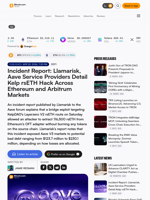 Incident Report: Llamarisk, Aave Service Providers Detail Kelp rsETH Hack Across Ethereum and Arbitrum Markets