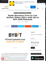 Bybit Becomes First to List Avalon Token (AVL) with Up to 50% APR Rewards - The Bitcoin News