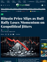 Bitcoin Price Slips as Bull Rally Loses Momentum on Geopolitical Jitters - Crypto Daily