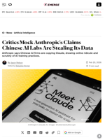 Critics Mock Anthropic's Claims Chinese AI Labs Are Stealing Its Data - Decrypt