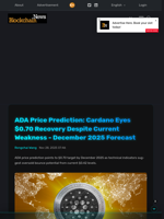 ADA Price Prediction: Cardano Eyes $0.70 Recovery Despite Current Weakness - December 2025 Forecast - Blockchain.News
