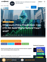 Ethereum Price Prediction: Can ETH Hit New Highs Before Year-end? | Live Bitcoin News