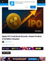 Ripple IPO Could Break Records—Deaton Predicts $100 Billion
Valuation