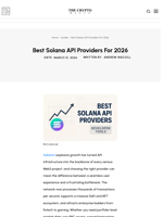 Best Solana API Providers For 2026