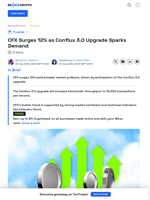 CFX Price Surges as Conflux Network Prepares for 3.0 Upgrade