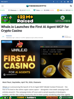 Whale.io Launches the First AI Agent MCP for Crypto Casino - TheNewsCrypto
