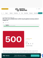 DHL CEO warns Middle East conflict may tip global economy amid oil supply cut