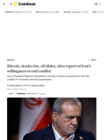 Bitcoin price news: BTC spikes about 1% higher on hope for end to Iran conflict