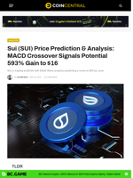 Sui (SUI) Price Prediction & Analysis: MACD Crossover Signals Potential 593% Gain to $16 - CoinCentral